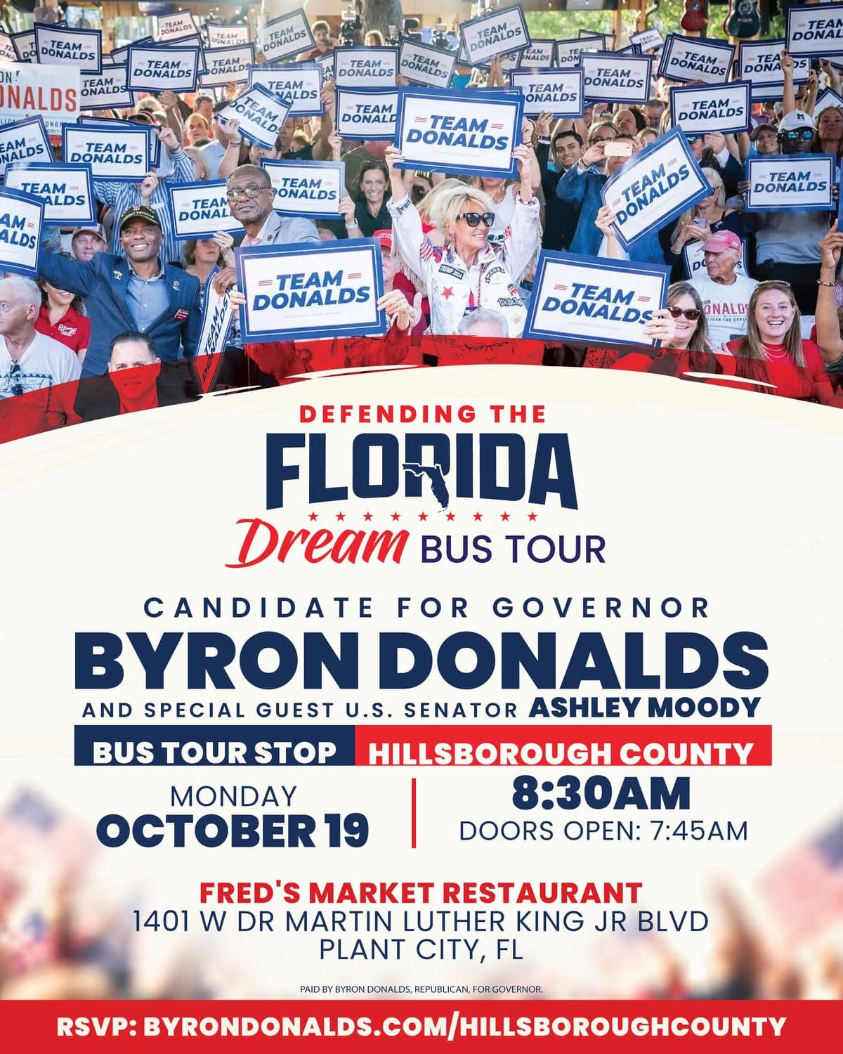 Byron Donalds Kicks Off the Defending the Florida Dream Bus Tour